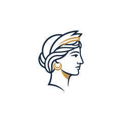 Greek lady logo