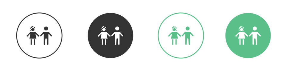 Girlfriend icon symbol illustration doodle set. EPS10