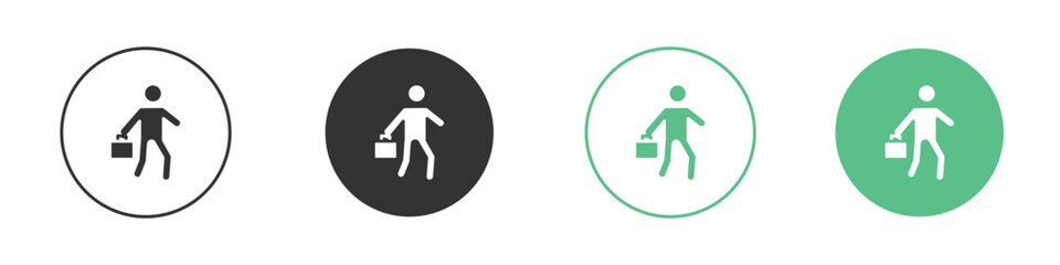 Going to work icon symbol illustration doodle set. EPS10