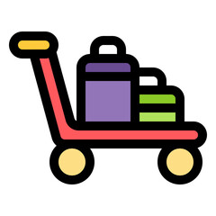 luggage cart icon