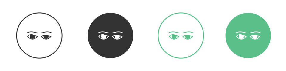 Myasthenia gravis icon symbol illustration doodle set. EPS10