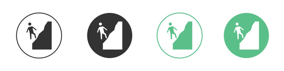 People Climbing icon symbol illustration doodle set. EPS10