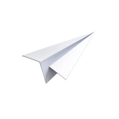 Fototapeta premium A Clean and Crisp 3D Icon of a White Paper Airplane in Midflight Transmitting Information Efficiently