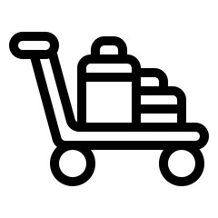 luggage cart icon