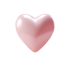 A Soft Transparent PNG 3D Icon Featuring a Light Pink Heart Symbol Representing Love and Affection in a Gentle and Inviting Manner