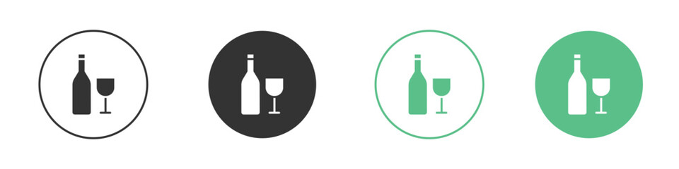 Vodka icon symbol illustration doodle set. EPS10