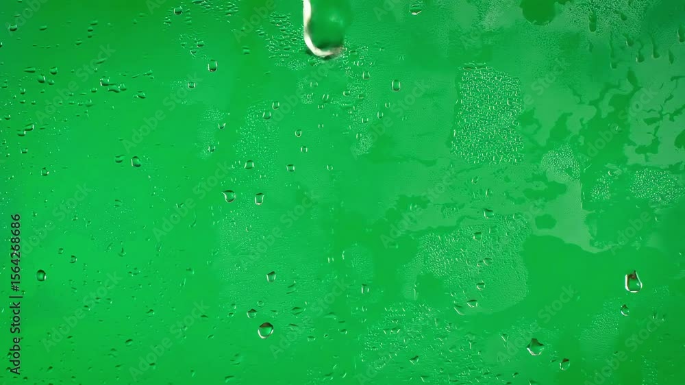 Poster green screen rain window background for visual effects and digital compositing overlay footage