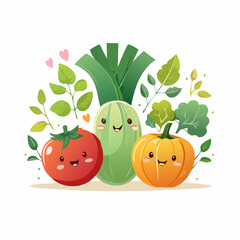 かわいい野菜のキャラクター