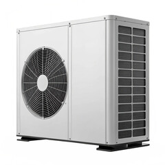 Outdoor air conditioning unit, isolated on a transparent background