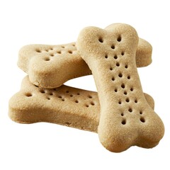 Delicious bone shaped biscuits treats for dogs stack close up view