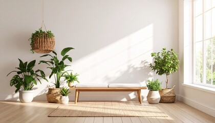 Minimal Wall with Indoor Plants