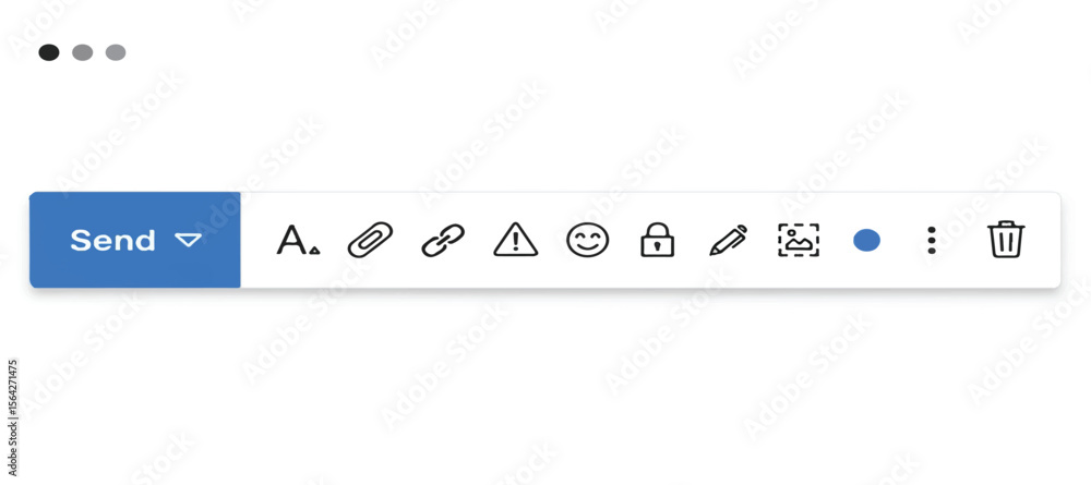 Aufkleber email toolbar with 