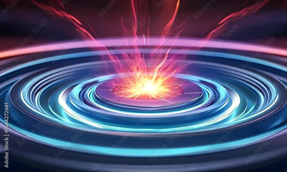 Poster exciting display of colorful swirling patterns in abstract art