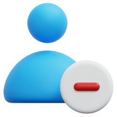 3D User Access Removal Icon