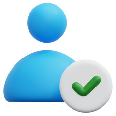3D Verified User Icon