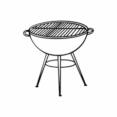 A simple barbecue grill isolated on white background