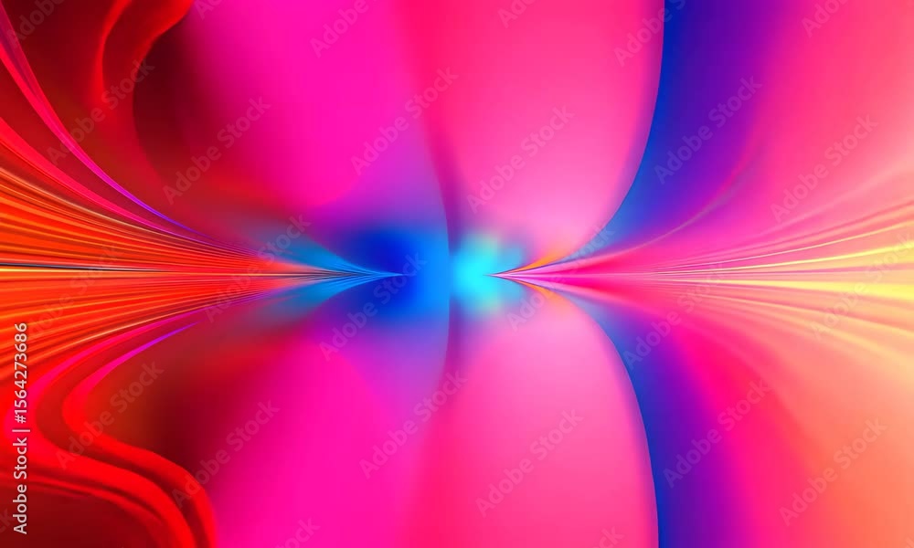 Poster light patterns create a vibrant display in a mesmerizing abstract art composition