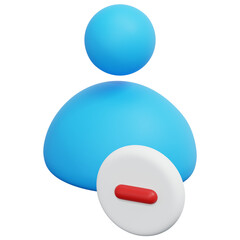 3D User Access Removal Icon