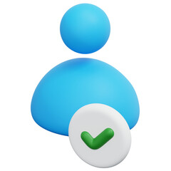3D Verified User Icon