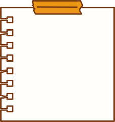 memo paper items hand drawn illustration