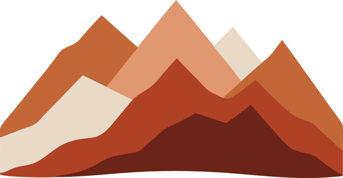 Abstract mountain range as border, single stroke, earthy tones (sage + terracotta), letterhead design with white background.
