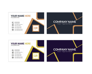 Modern Minimal Business Card Template | Front and Back Design