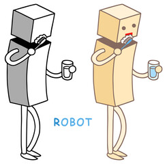 ロボットのイラスト - 歯磨き・虫歯予防・デンタルケア
