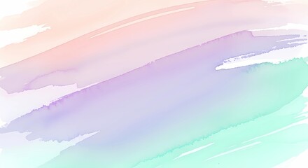 Abstract Watercolor Strokes: A serene, abstract artwork featuring a gentle blend of watercolor strokes in a pastel color palette. It's a versatile visual for artistic projects. 