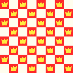 Hand Drawn Crown Vector Seamless Pattern