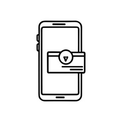 A smartphone displaying a credit card, symbolizing online payment and transactions.