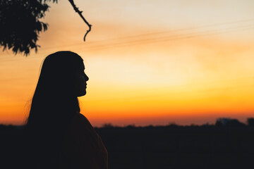 silhouette of a woman