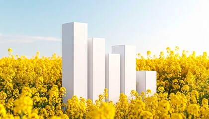 Bar Graph in Flower Field