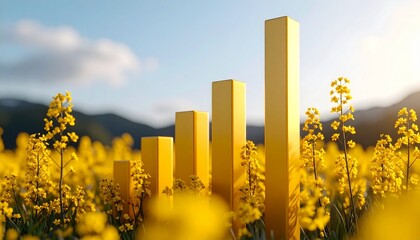 Bar Graph in Flower Field
