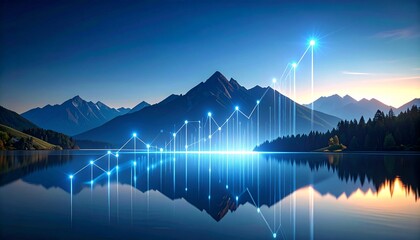 Line Graph over Tranquil Lake
