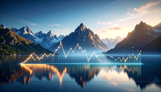 Line Graph over Tranquil Lake