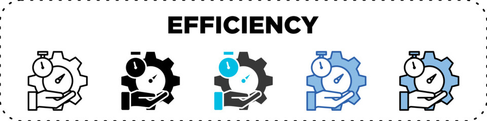 Efficiency Icon Pack Line Glyph