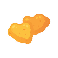 Chicken Nuggets Vector Illustration - Fast Food Snack