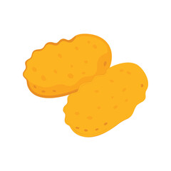 Chicken Nuggets Vector Illustration - Fast Food Snack
