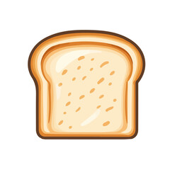 My Simple flat 2D illustration of a icon bread isolated on a white background, vector 2D design, icon, flat 2d illustration art, My vector design