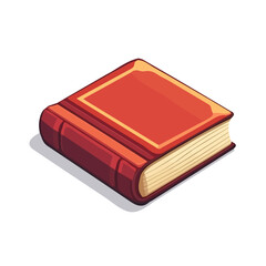 My Simple flat 2D illustration of icon book isolated on a white background, vector 2D design, icon, flat 2d illustration art, My vector design