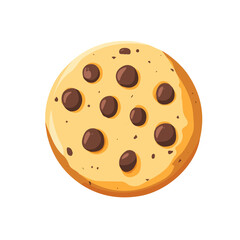 My Simple flat 2D illustration of a icon cookie isolated on a white background, vector 2D design, icon, flat 2d illustration art, My vector design