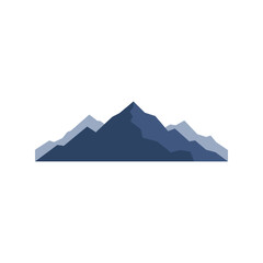 Mountain Range Silhouette Vector Illustration - Outdoor Landscape