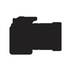 Digital Camera Silhouette Vector - Photography Equipment Icon