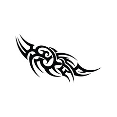 Tribal Tattoo Design Element - Bold Abstract Black Art Vector