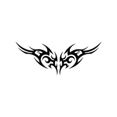 Tribal Tattoo Design Element - Bold Abstract Black Art Vector