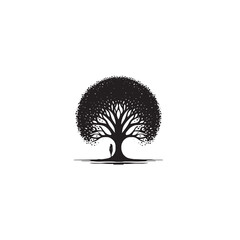 Symbolic Tree of Life Silhouette – Growth, Connection & Spiritual Harmony
