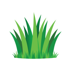  Vibrant Green Grass Clump Vector Illustration - Natural Garden Element