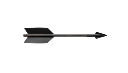 Carbon hunting arrow on white background with sleek design  