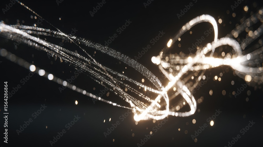 Aufkleber abstract design of swirling lines and particles.