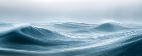 Smooth sea flowing against curved sand dunes